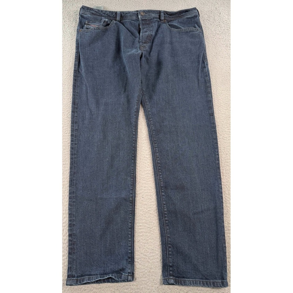Diesel Buster-X Jeans Men's 38x31 Blue Mid Rise Stretch Straight Leg Dark Wash